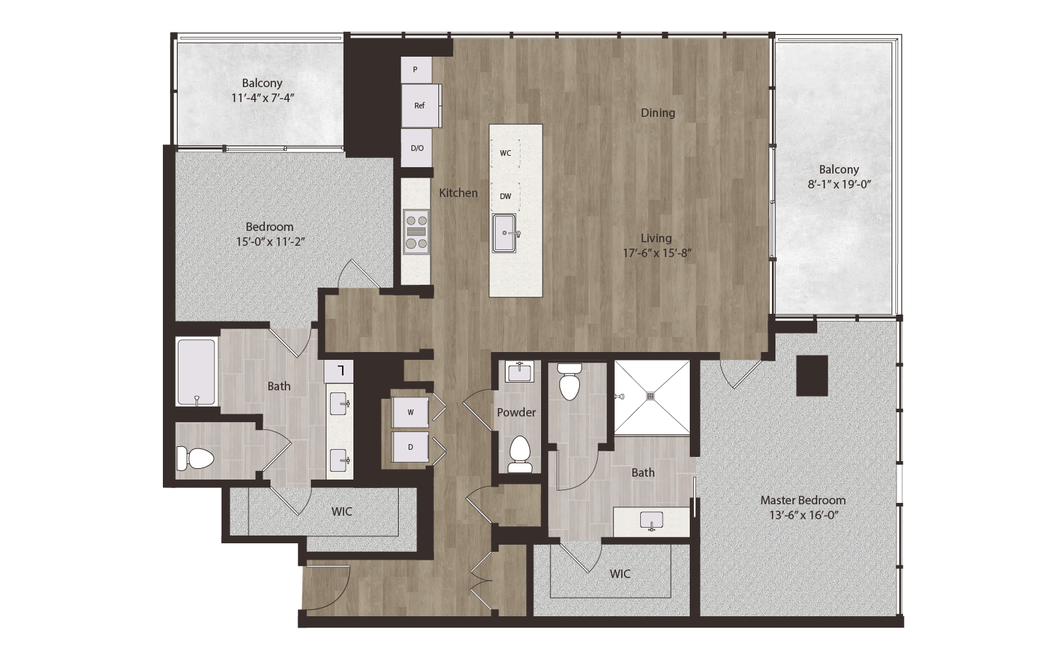 Floor plan layout diagram for P8